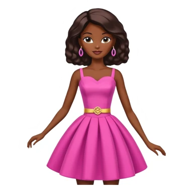 Dark skinned Barbie  sticker