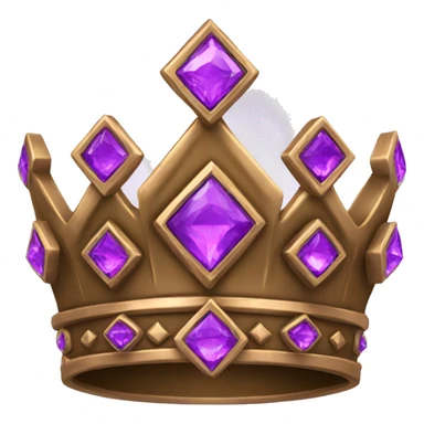 Bronze Crown with some purple diamonds sticker