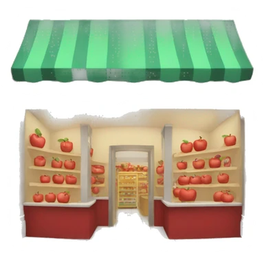 Red apple shop sticker