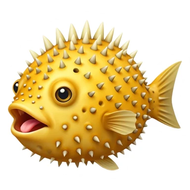 Puffer fish putting up the middle finger with his tongue out sticker
