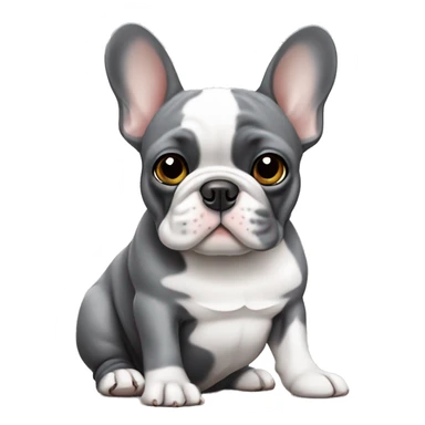 French bulldog that’s gray and white ￼ sticker