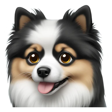 Black and white Pomeranian sticker