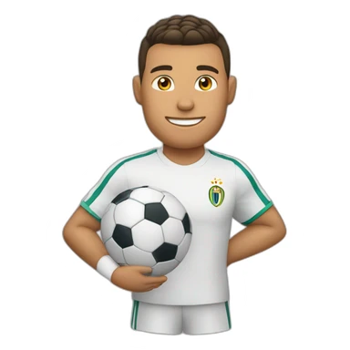 Ronaldo avec un ballon dans les mains sticker