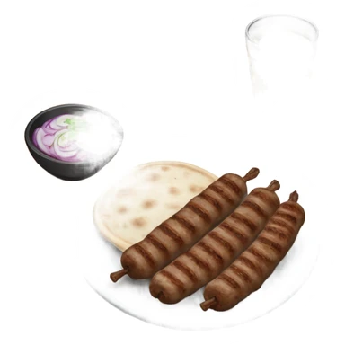 Bosnian national dish called cevapi from restaurant zeljo  sticker