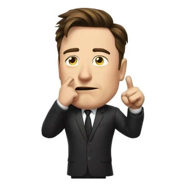 Elon musk thumb down sticker