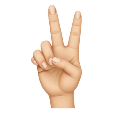 a hand with three fingers up sticker