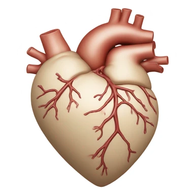 Beige heart beating  sticker