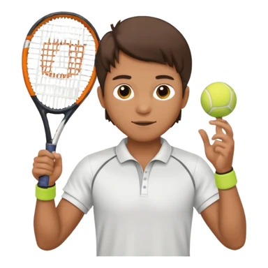 leon playing tennis sticker
