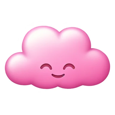 cloud emoji with pink heats on it 💗 sticker