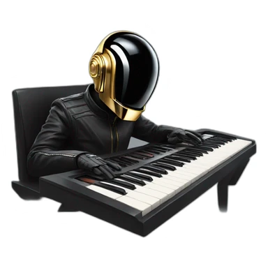 daft punk playing keys sticker