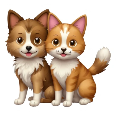 dog + cat sticker