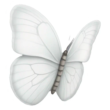 A white butterfly like the original butterfly emoji sticker