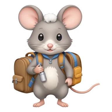 sweet mice with backpack sticker