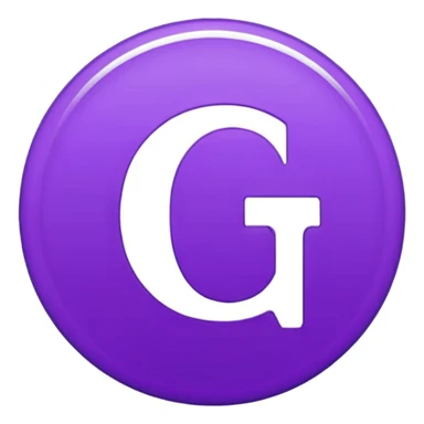 Purple circle 🟣 with letters iG in it - lowercase i and Capital G sticker