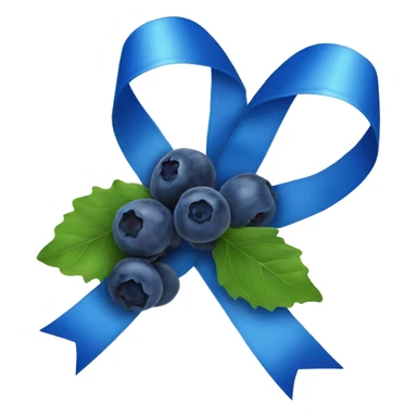 Blue Ribbon with Blueberrys on it sticker