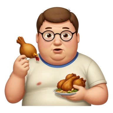 can you do  Peter Griffin stand and eat chicken thighs sticker