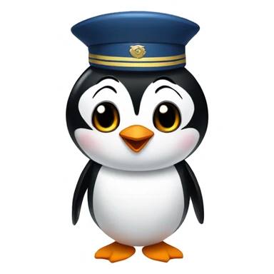 Stewardess penguin sticker