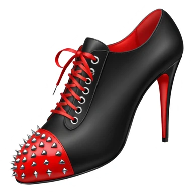  black show red bottoms men with the spikes with no mann just shoe sticker