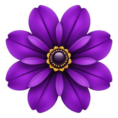 black flower emoji sticker