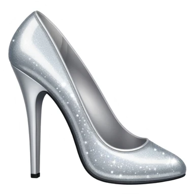 Silver sparkly high heels sticker