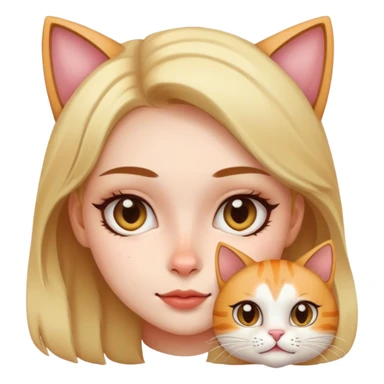 necesito una niña con cara de gato  sticker
