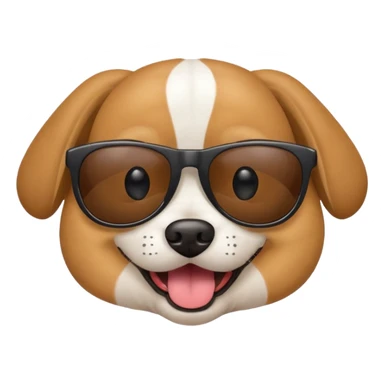dog with shades sticker