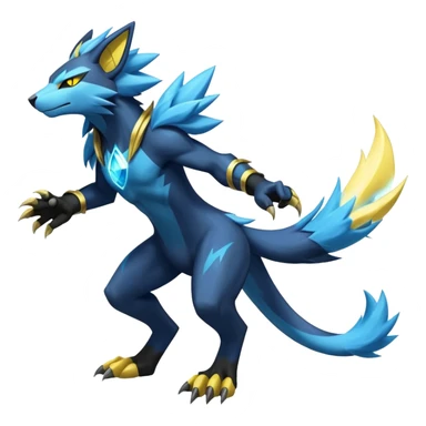 Shiny Epic Badass Manectric-Luxray-Zeraora-hybrid (Full body) sticker