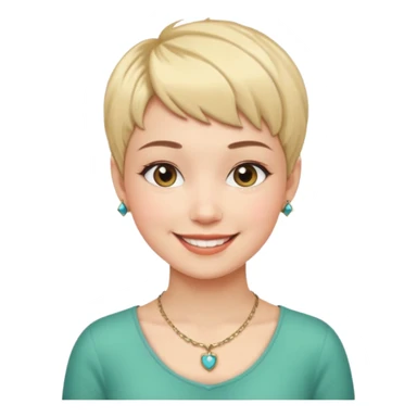 Girl with pixie cut sticker