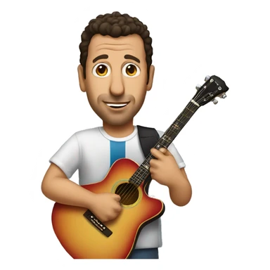 adam sandler playing guitar  sticker