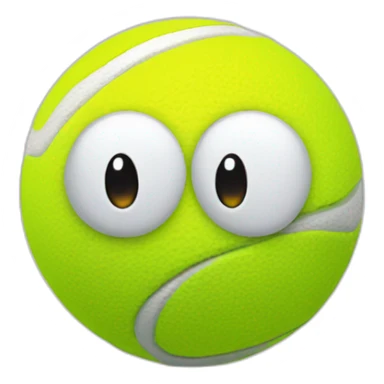 Tennisball with a face sticker