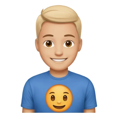 fais moi  un emoji avec un logo sur le tshirt sticker