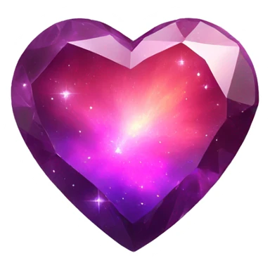 Nebula Gemstone Crystal Heart sticker