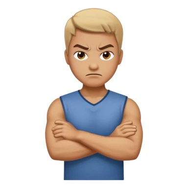angry arms crossed sticker