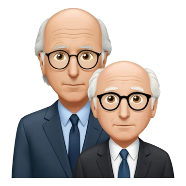 Larry David full body in curb your enthusiasm  with Jeff  sticker