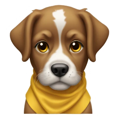 Cachorro com rosto amarelo com cabelo de tubarões  sticker