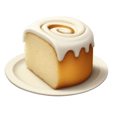 white cream roll cake sticker