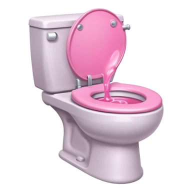 Pink liquid toilet sticker