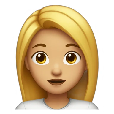 a girl making a kiss face sticker