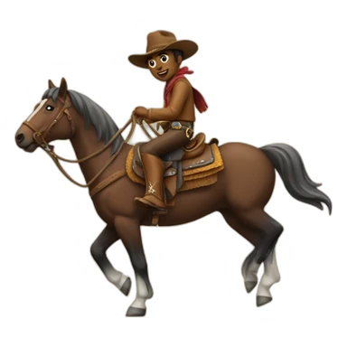 Cowboy on horse sticker