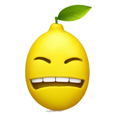 Lemon with a closed mouth with zipper sticker