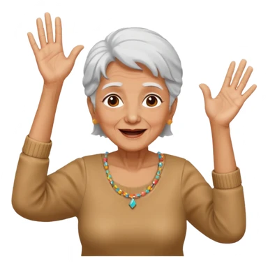 Old lady hands up raise the roof dancing  like she doesn’t care  sticker