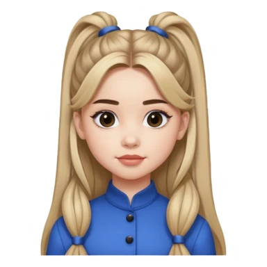 Sabrina carpenter with very high long ponytail sticker