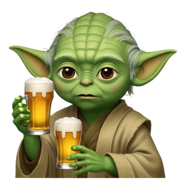 Yoda qui boit une biere sticker