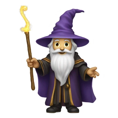 Wizard with wand sticker