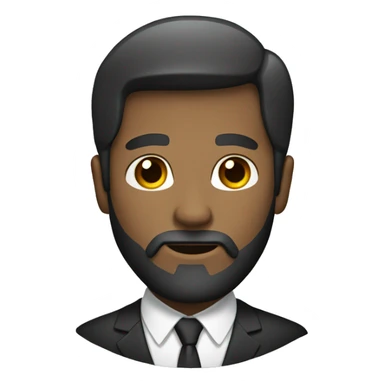 Man with a beard in a business suit sticker