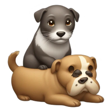 A otter on a dog sticker