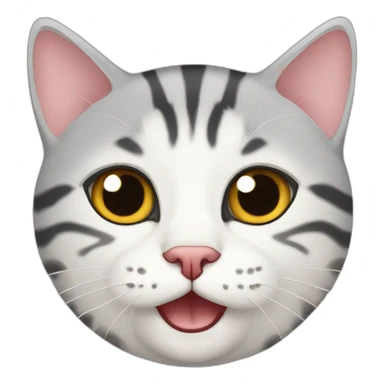 American shorthair cat with broken teeth sticker