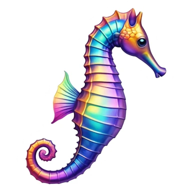 colorful seahorse sticker