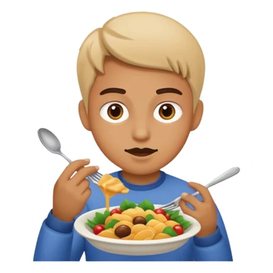 A person trying new food sticker