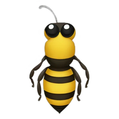 bee with a flower sticker